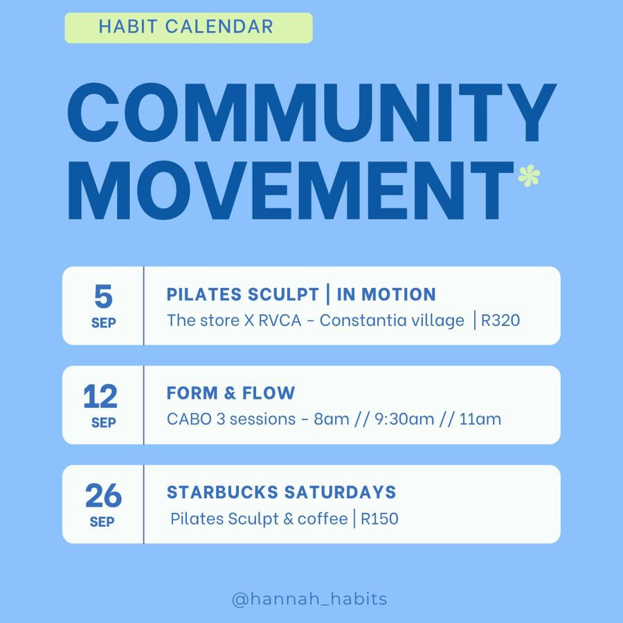 Habits community movement calendar